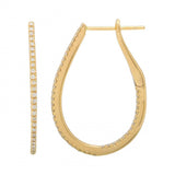 Agent Jewel - 14k Yellow Gold Diamond Hoop Earrings